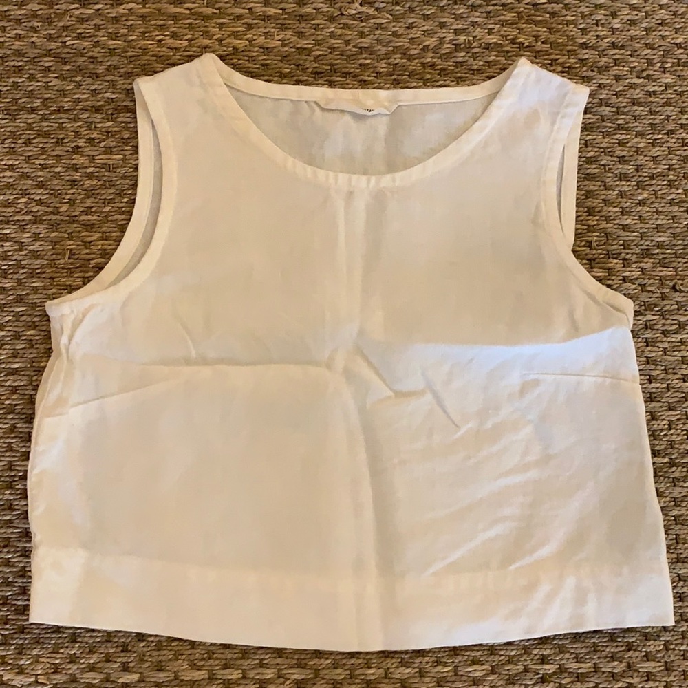 Elizabeth Suzann Petra Crop Midweight Linen Ivory